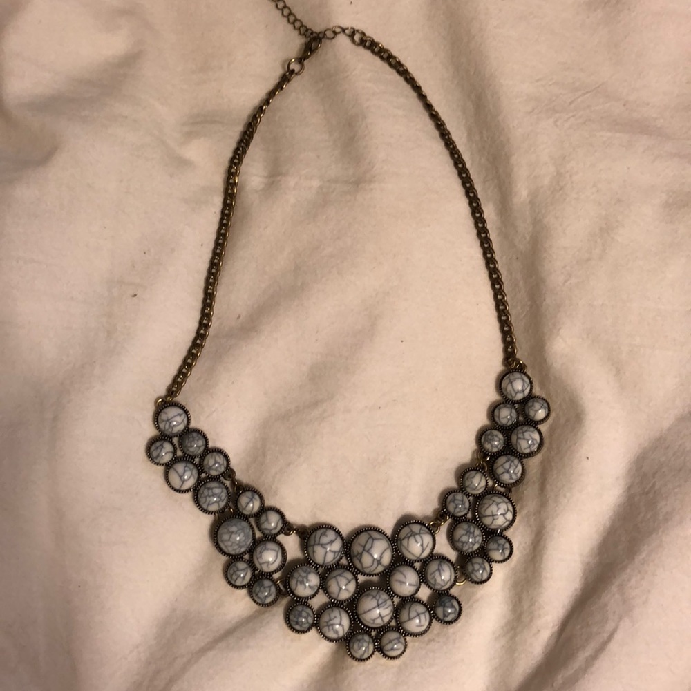 Marble statement necklace